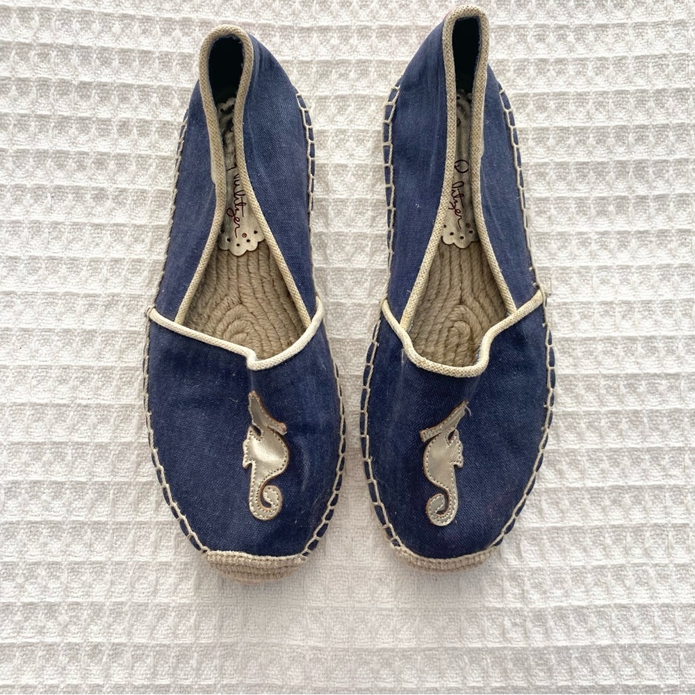 Lilly Pulitzer Lia Blue Seahorse Espadrilles size 8